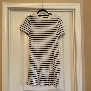 Black and white tee dress